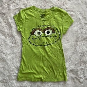 Oscar the Grouch fitted tee